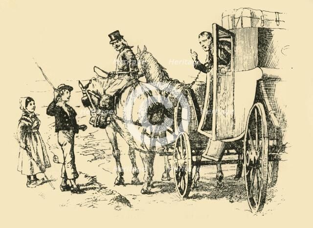 'The tutor's carriage met them', (1907). Creator: Unknown.