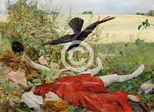 The Twa Corbies, 1901. Creator: Campbell Lindsay Smith.