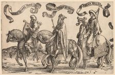 The Twelve Kings of Israel: David, Solomon, Rehoboam, 1515-1517. Creator: Lucas van Leyden (Dutch, 1494-1533)