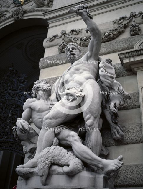 The twelve labours of Hercules; Sixth Task: To Kill the Stymphalian Birds, Vienna, Austria. Creator: Joseph Lax.