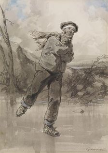 The Twelve Months: December, 1866. Creator: Paul Gavarni