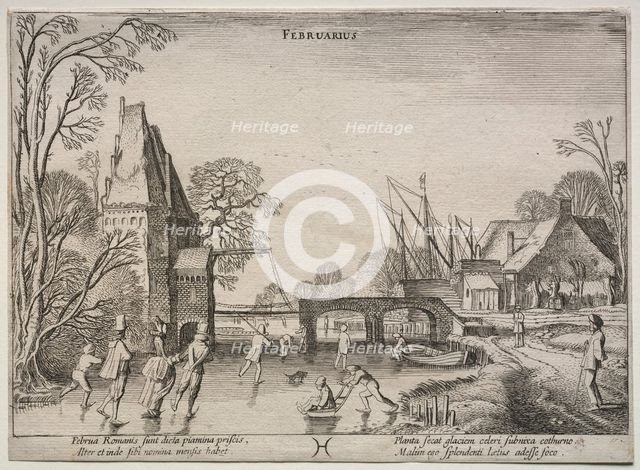 The Twelve Months: February. Creator: Jan van de Velde (Dutch, 1620-1662).