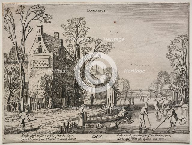The Twelve Months: January. Creator: Jan van de Velde (Dutch, 1620-1662).