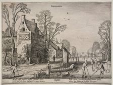 The Twelve Months: January. Creator: Jan van de Velde (Dutch, 1620-1662)