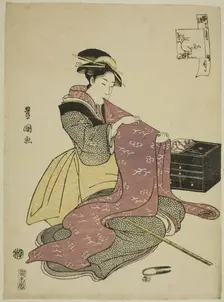 The Twelfth Month (Goku getsu), from the series "Fashionable Twelve Months (Furyu..., c.1793. Creator: Utagawa Toyokuni I