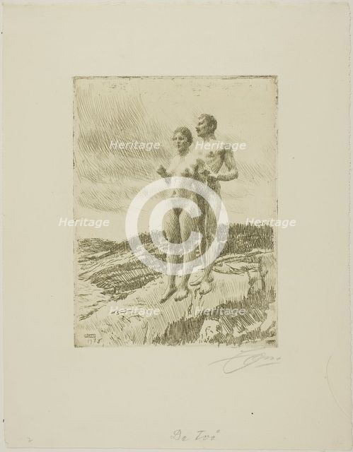 The Two, 1916. Creator: Anders Leonard Zorn.