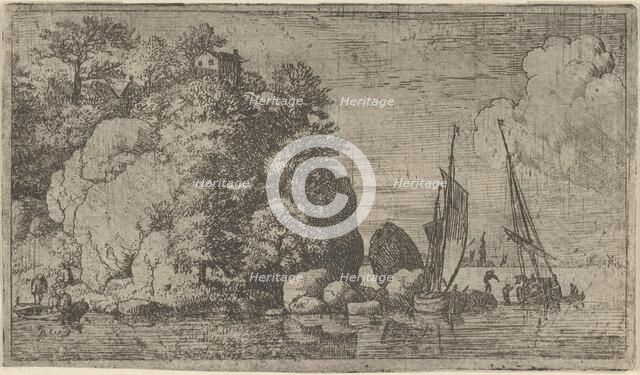 The Two Boats on the River, 17th century. Creator: Allart van Everdingen.