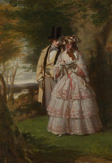 The Two Central Figures in "Derby Day", 1860. Creator: William Powell Frith