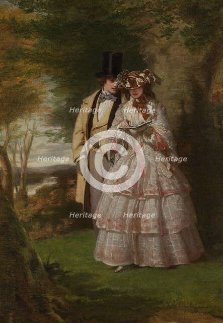 The Two Central Figures in "Derby Day", 1860. Creator: William Powell Frith.