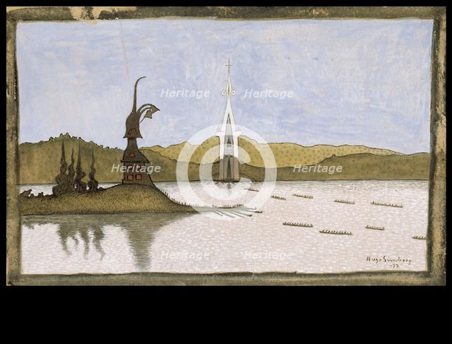 The Two Churches, 1897. Creator: Hugo Simberg.