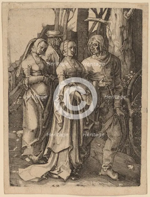 The Two Couples in the Forest. Creator: Hieronymous Wierix.