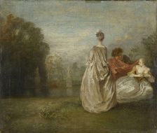 The Two Cousins (Les Deux Cousines). Artist: Watteau, Jean Antoine (1684-1721)