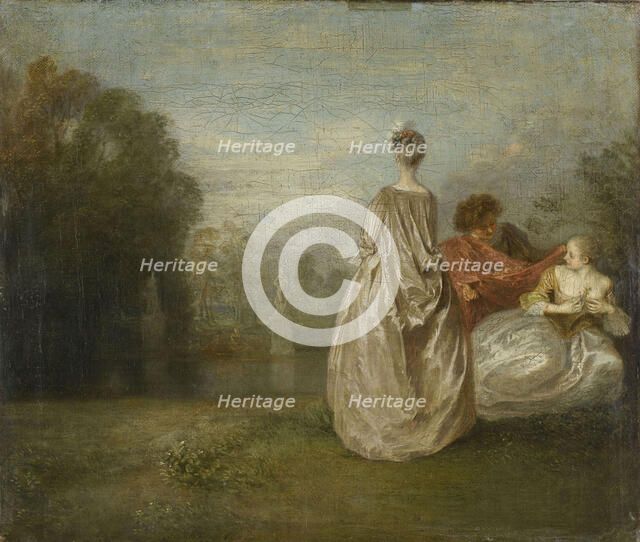 The Two Cousins (Les Deux Cousines). Artist: Watteau, Jean Antoine (1684-1721)