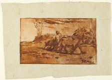 The Two Cows, c. 1847. Creator: Jean Francois Millet