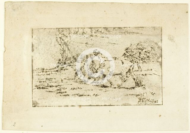 The Two Cows, c. 1847. Creator: Jean Francois Millet.