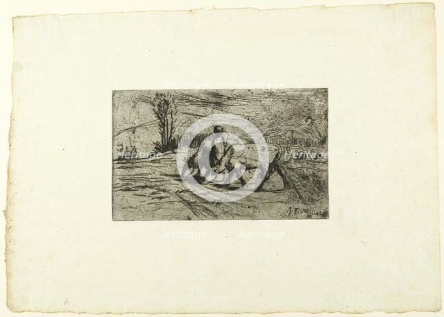 The Two Cows, c. 1847. Creator: Jean Francois Millet.