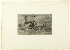 The Two Cows, c. 1847. Creator: Jean Francois Millet