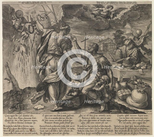 The Two Deaths, Second half of the16th cen.. Artist: Wierx, Hieronymus (1553-1619)