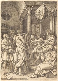 The Two Elders Convicted by the Testimony of Daniel, 1555. Creator: Heinrich Aldegrever