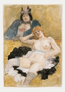 The Two Friends, 1870s-1880s. Creator: Félicien Rops