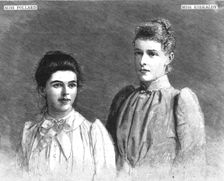 'The two girl Graduates in Natural Science at Oxford 1891, 1891. Creator: Unknown