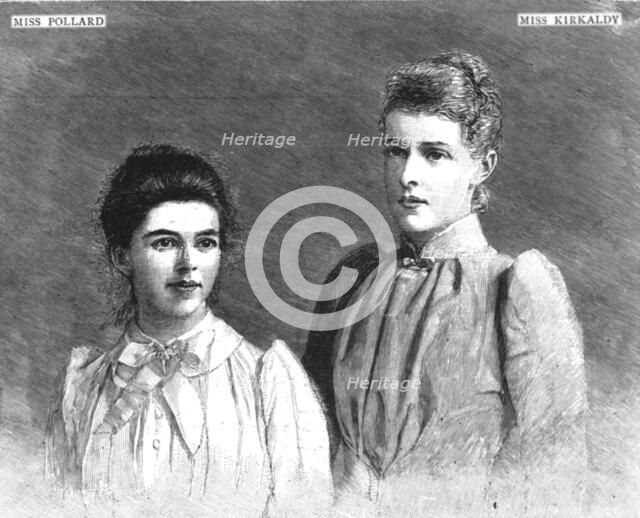''The two girl Graduates in Natural Science at Oxford', 1891, 1891. Creator: Unknown.