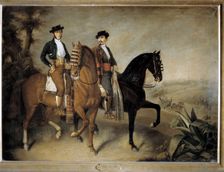 The two horsemen oil on canvas