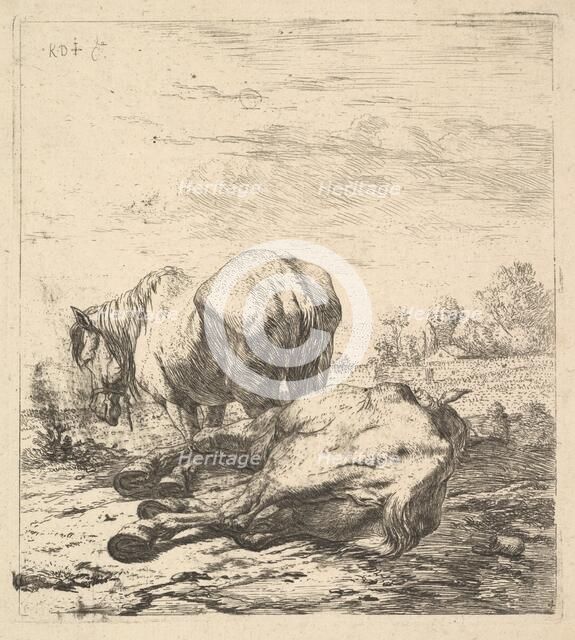 The Two Horses, 17th century. Creator: Karel Du Jardin.