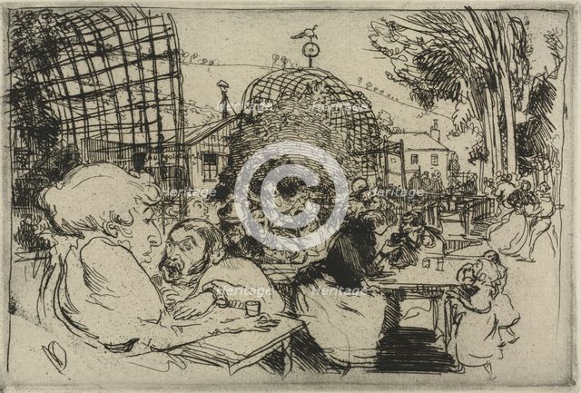 The Two Hunchbacks, 1893. Creator: Auguste Louis Lepère (French, 1849-1918); Edward Sagot, Paris.