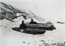 The Two Kayaks Ashore c1911, 1913. Artist: G Murray Levick