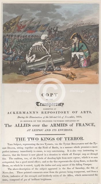 The Two Kings of Terror, November 1813., November 1813. Creator: Thomas Rowlandson.