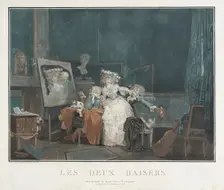 The Two Kisses, 1786. Creator: Philibert Louis Debucourt