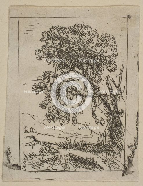 The Two Landscapes (Left Tree), ca. 1630. Creator: Claude Lorrain.