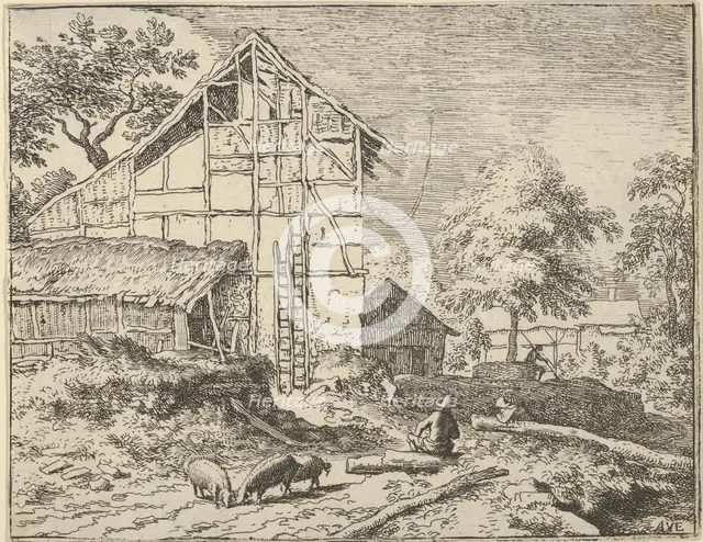 The Two Ladders, 17th century. Creator: Allart van Everdingen.
