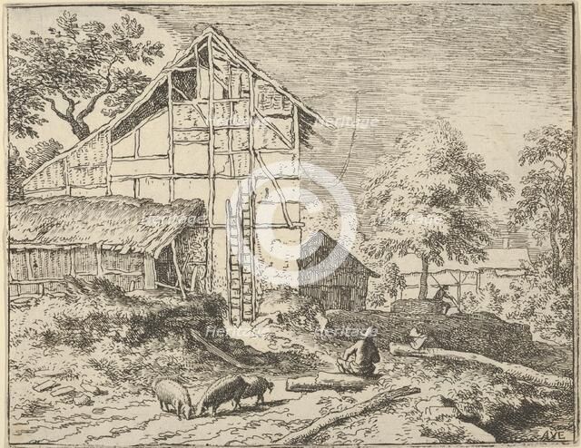 The Two Ladders, 17th century. Creator: Allart van Everdingen.