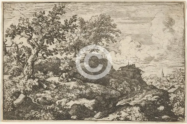 The Two Peasants Seated on the Hill, 17th century. Creator: Allart van Everdingen.
