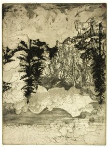 The Two Pines, Switzerland, 1908. Creator: Donald Shaw MacLaughlan