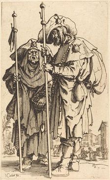 The Two Pilgrims, c. 1622. Creator: Jacques Callot