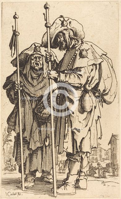 The Two Pilgrims, c. 1622. Creator: Jacques Callot.