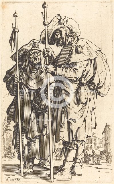 The Two Pilgrims, c. 1622. Creator: Jacques Callot.