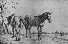The Two Plough Horses 1652. Artist: Paulus Potter