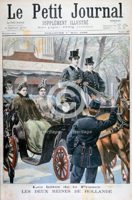 The two queens of Holland visiting Paris, France, 1898. Creator: F Meaulle.