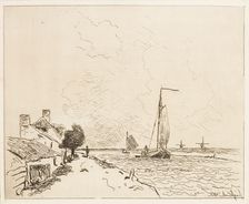 The Two Sailboats, 1862. Creator: Johan Barthold Jongkind