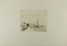The Two Sailboats, from Cahier de six eaux-fortes, vues de Hollande, 1862. Creator: Johan Barthold Jongkind