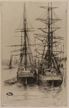 The Two Ships, 1875. Creator: James Abbott McNeill Whistler