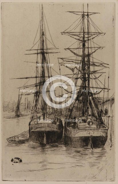 The Two Ships, 1875. Creator: James Abbott McNeill Whistler.