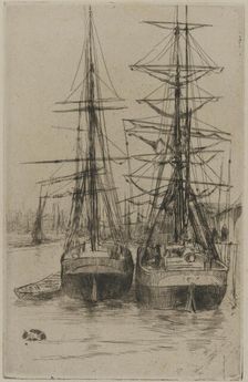 The Two Ships, 1875. Creator: James Abbott McNeill Whistler