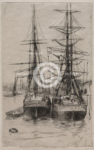 The Two Ships. Creator: James McNeill Whistler (American, 1834-1903).