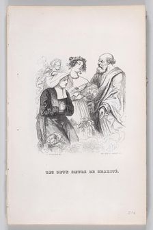 The Two Sisters of Charity from The Complete Works of Béranger, 1836. Creators: Louis-Henri Brevière, Cesar-Auguste Hebert