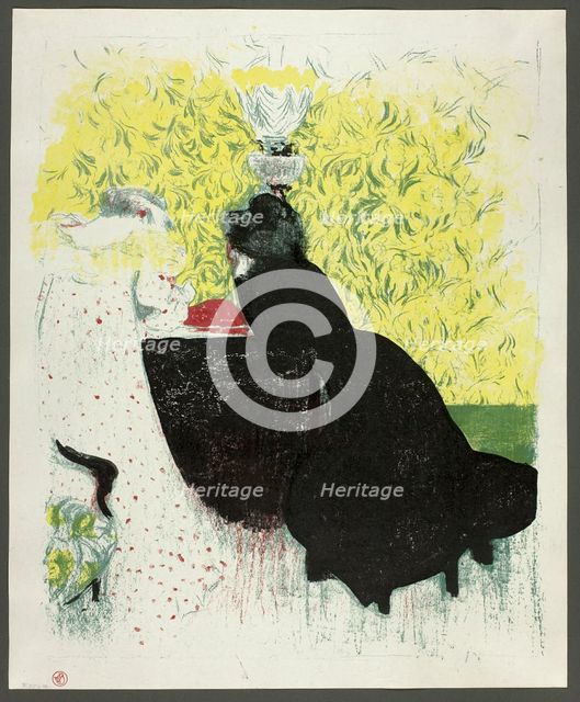 The Two Sisters-in-Law, plate twelve from Landscapes and Interiors, 1899. Creator: Edouard Vuillard.